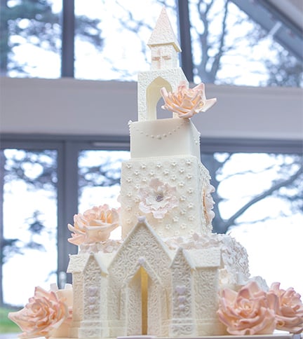 Church wedding cake