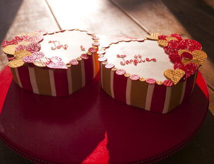 Picture of love heart cake