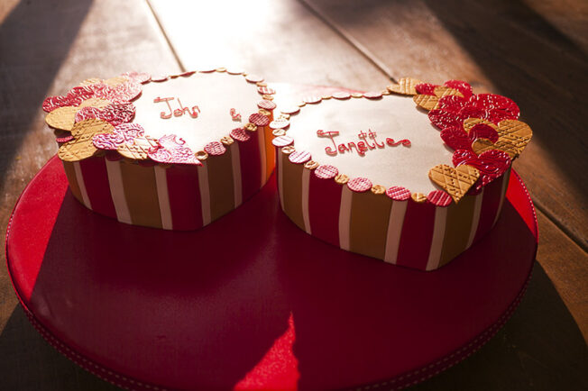 Picture of love heart cake