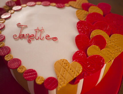 Picture of love heart cake