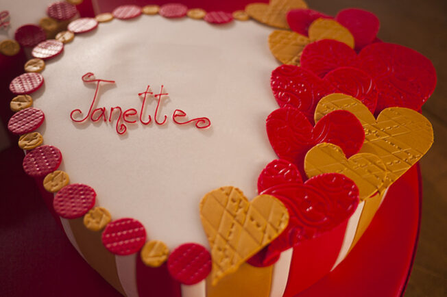 Picture of love heart cake