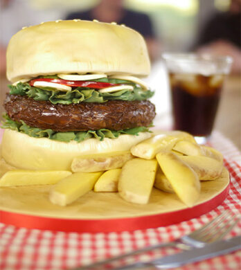 Burger and Chips Cake Decorating Tutorial