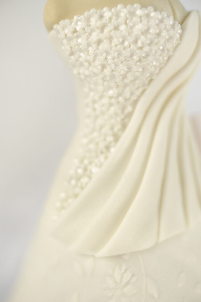 Picture of wedding dress cake