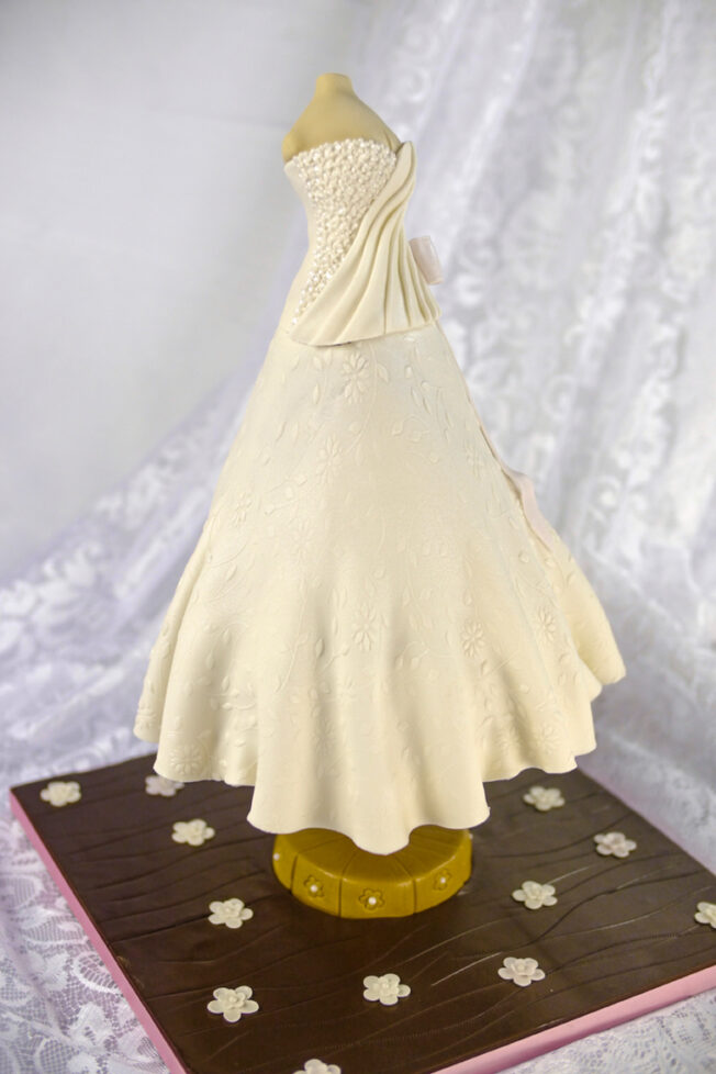 Picture of wedding dress cake