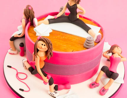 Picture of female fitness cake