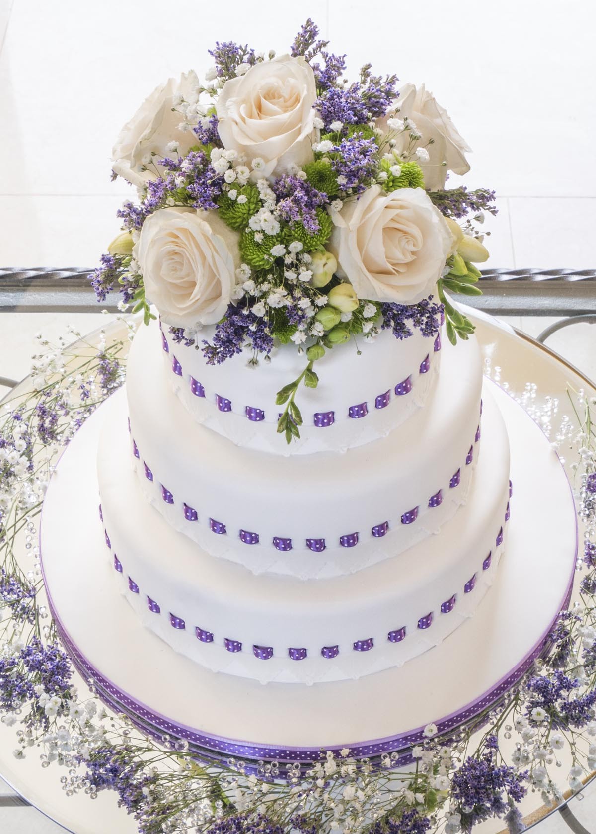 Ribbon Insertion Wedding Cake CakeFlix