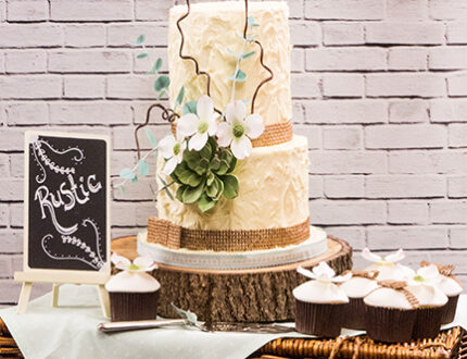 rustic buttercream wedding cake