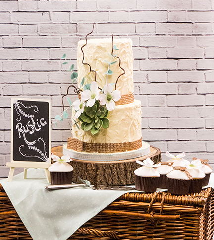 rustic buttercream wedding cake