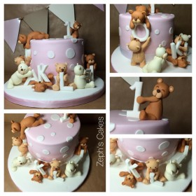 Bear Birthday Cake by Zeph's Cakes