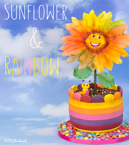 colourful sunflower cake