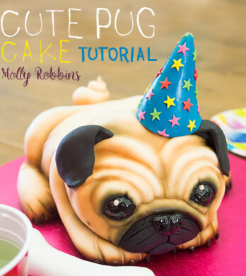 Picture of pug dog cake