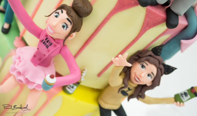 Close up of model Faye Cahill and Tracey Rothwell