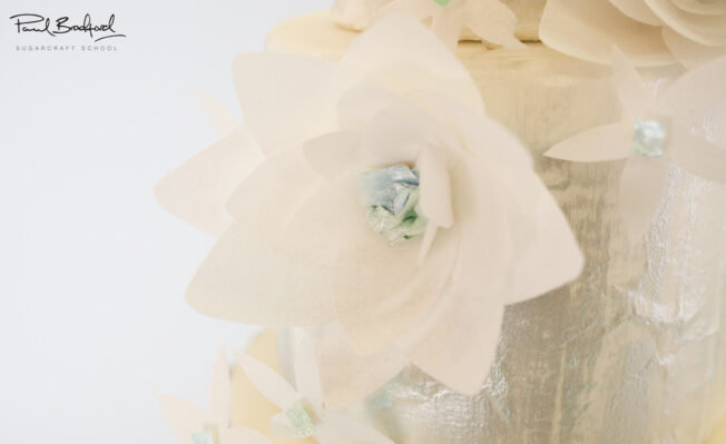 Close up of wafer flower