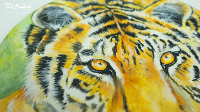 Close up of tiger painting