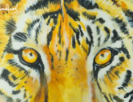 Close up of tiger painting