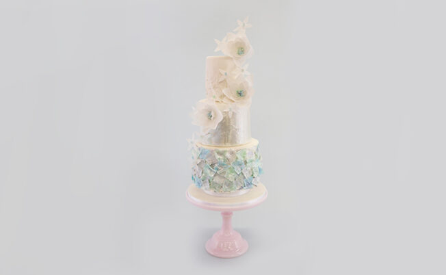 Image of textured wedding cake