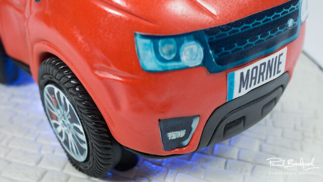 close up of front of car