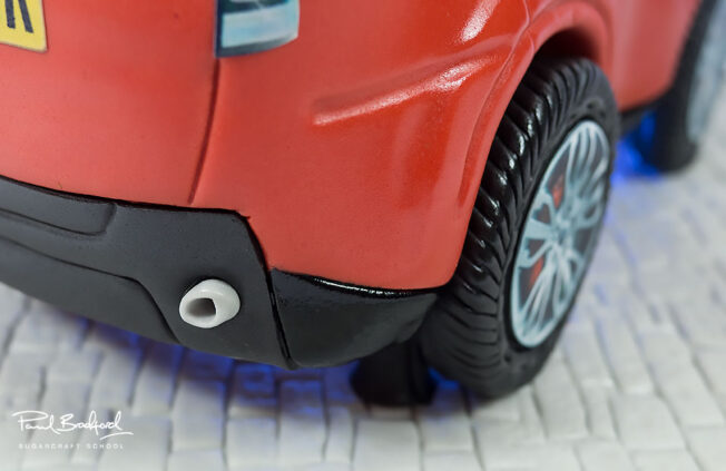 close up of exhaust