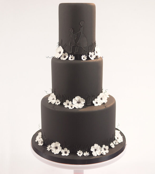 Black Noir Wedding Cake Tutorial | CakeFlix