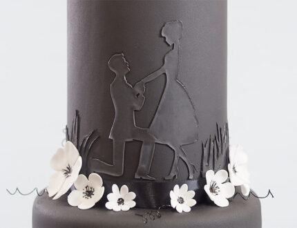 Black Noir Wedding Cake Tutorial | CakeFlix