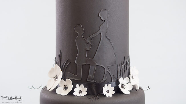 Black Noir Wedding Cake Tutorial | CakeFlix
