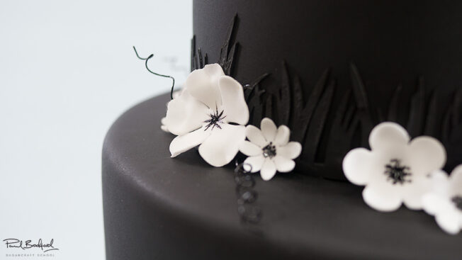Black Noir Wedding Cake Tutorial | CakeFlix
