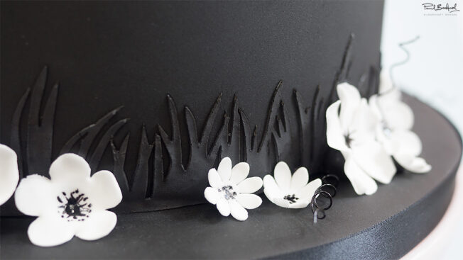 Black Noir Wedding Cake Tutorial | CakeFlix