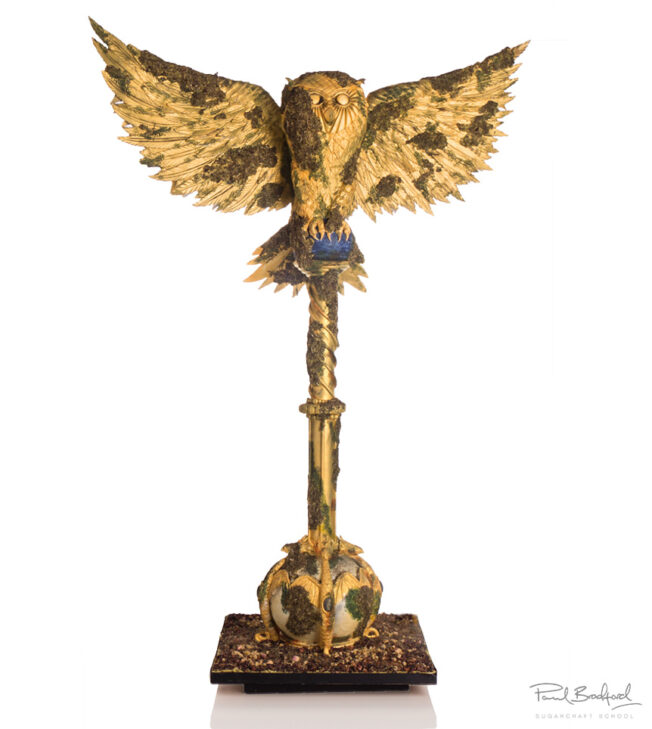 Full shot of potter's owl cake