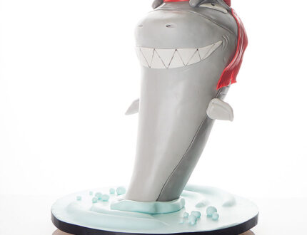 pirate shark cake close up