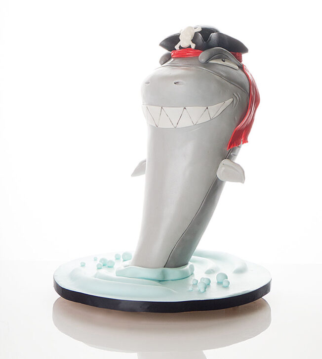 pirate shark cake close up