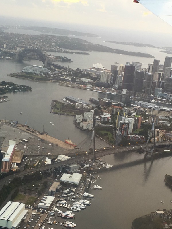 Flying into Sydney