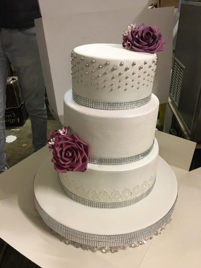 three tier wedding cake