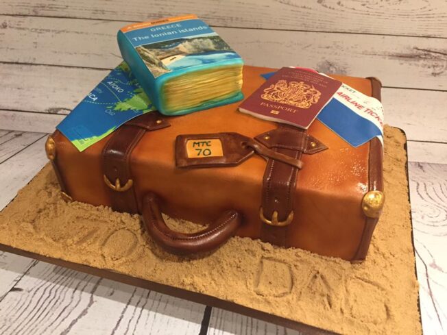 suitcase cake