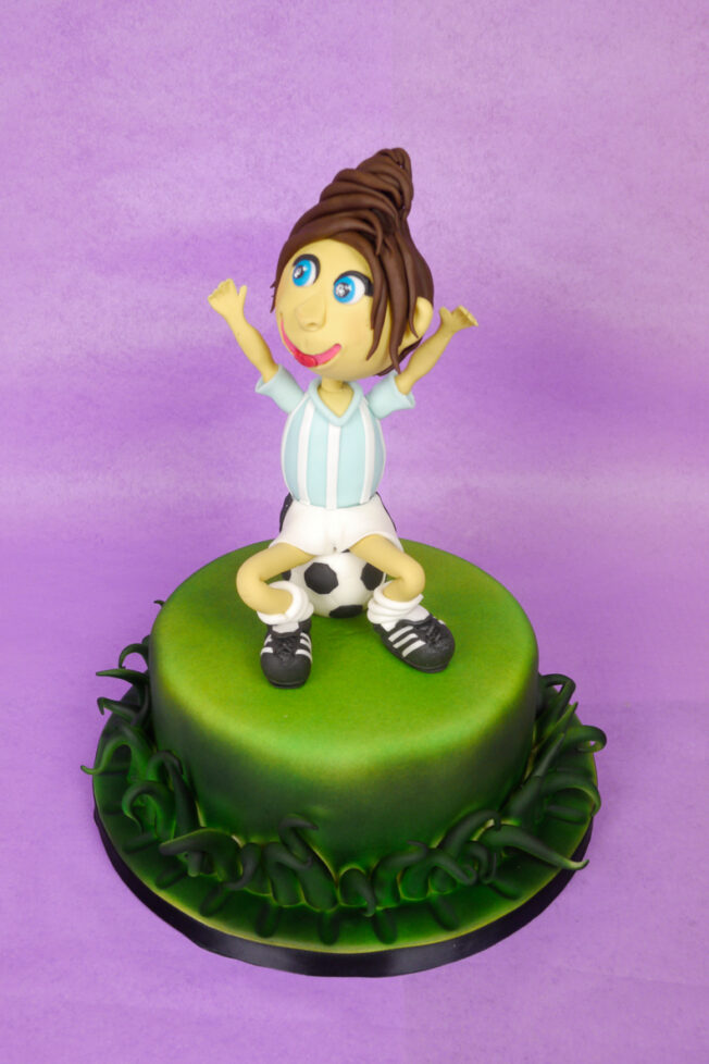 football girl cake