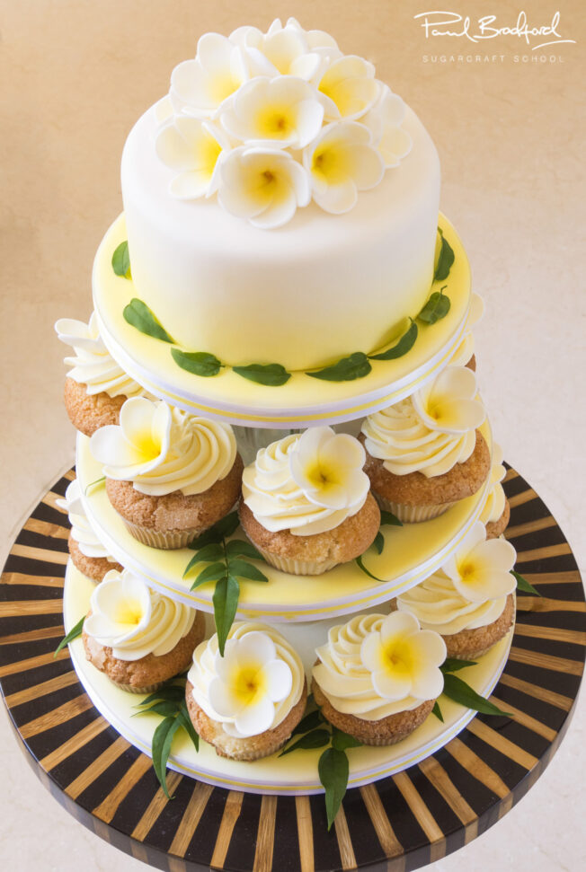 flowery wedding cake
