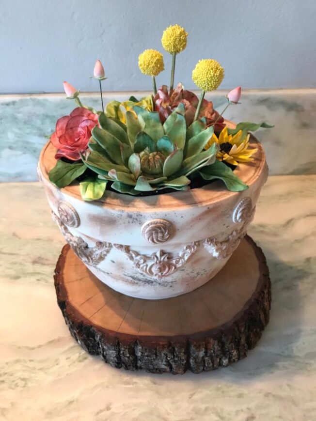 flower pot cake