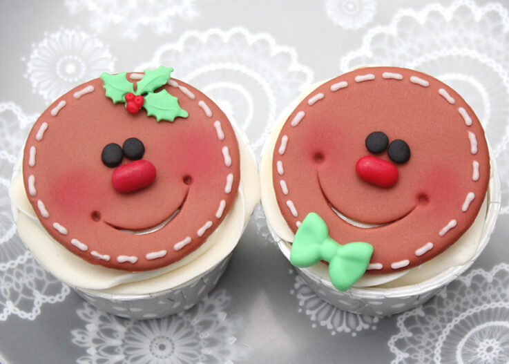 Victorious Cupcakes Christmas Gingerbread Person Toppers