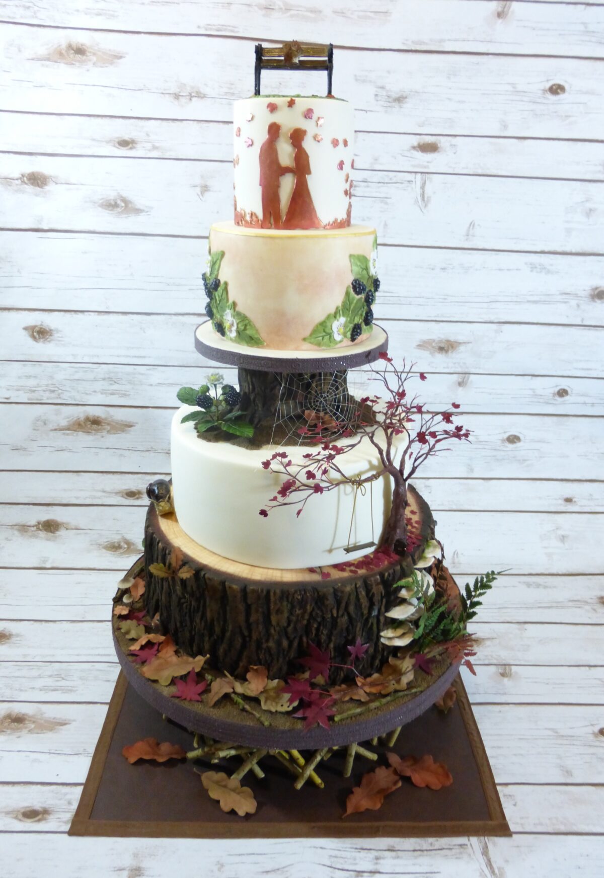How to Create Bark or Wood Effect Cakes by Rhianydd b of Dragons and