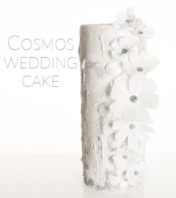 cosmos wedding cake