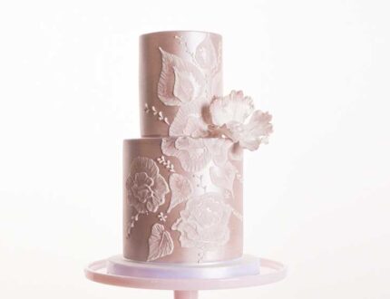 brush embroidery wedding cake tutorial