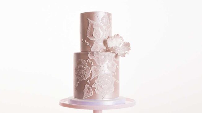 brush embroidery wedding cake tutorial