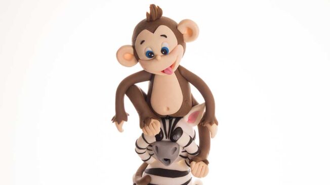 circus cake - monkey cake, zebra cake, elephant cake