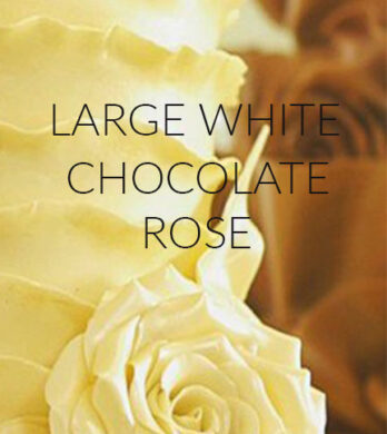 making a large white chocolate rose