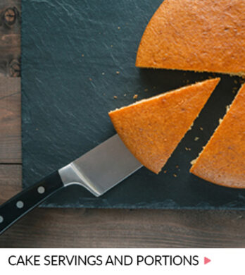 cake servings and portions
