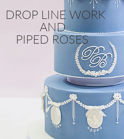 Drop lines and piped roses