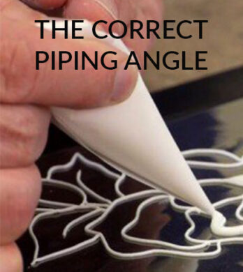 The correct piping angle