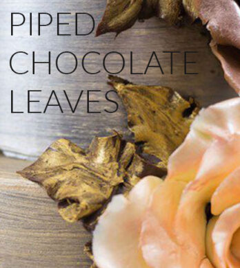 piped chocolate leaves