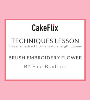 Brush embroidery flower