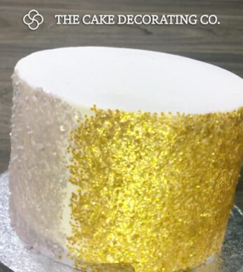 edible glitter cake