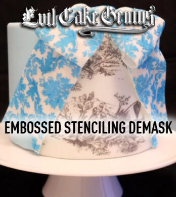 Embossed stencilling Damask